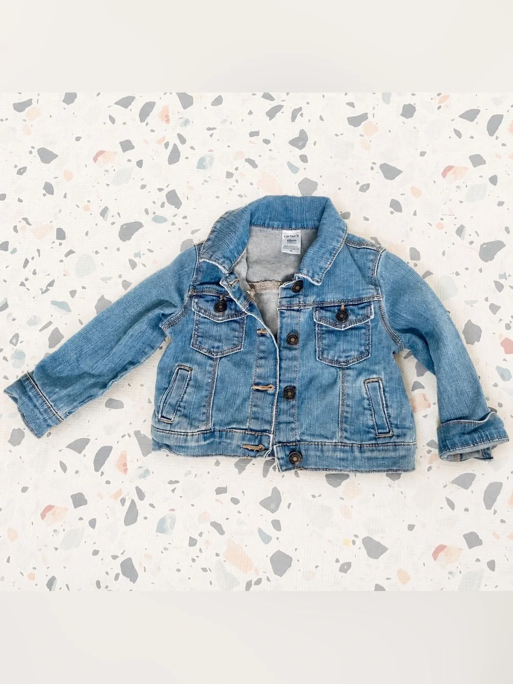 Carter's Light Blue Denim Toddler’s Jean Jacket - Size 18 Months